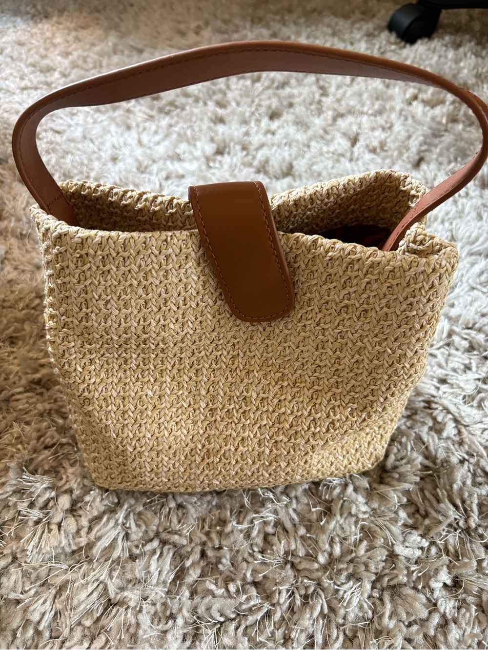 Audrey Mini Raffia Lady Bag in Raffia - Picture 3 of 4